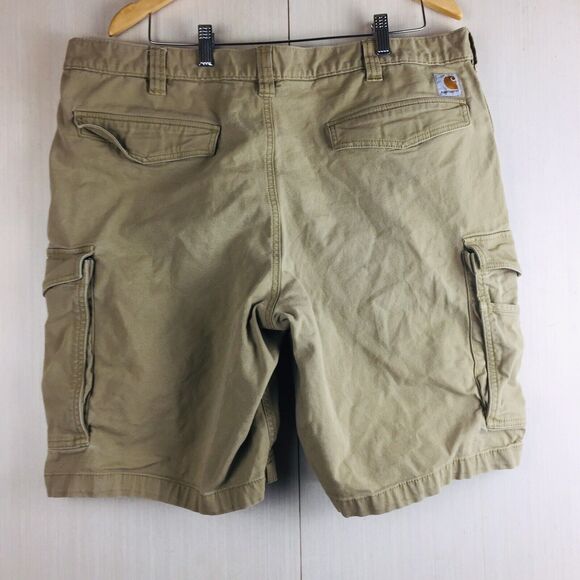 CARHARTT Men's Khaki Hiking Outdoors Relaxed Fit Cotton Blend Cargo Shorts Sz 42 - Picture 7 of 11